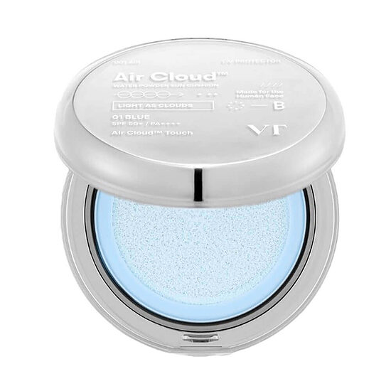 Viegls saules aizsargkrēms kušona formātā VT Cosmetics Air Cloud Water Powder Sun Cushion SPF50+ PA++++
